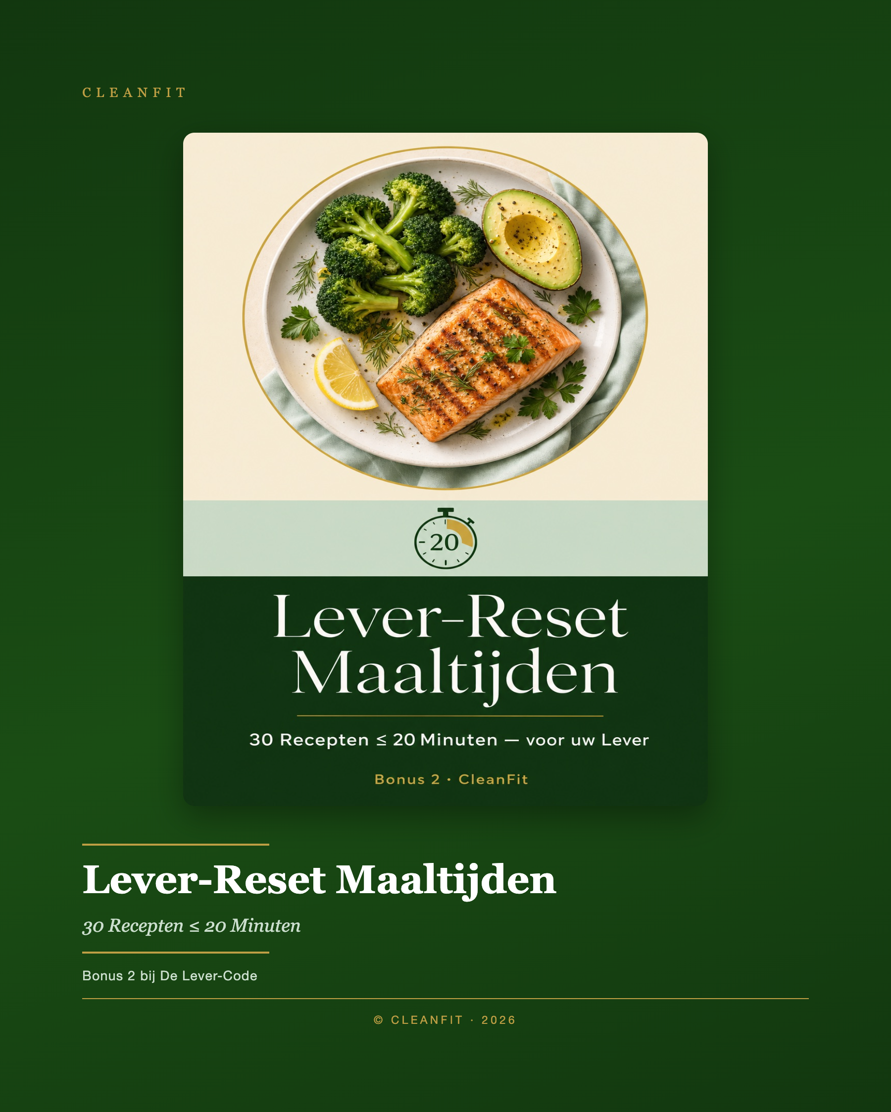 Bonus e-book: Lever-Reset Maaltijden, 30 recepten