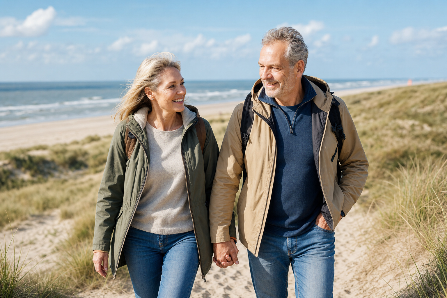 Marieke wandelt met Henk in de Hoge Veluwe